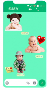 اسکرین شات برنامه 👶 Cute Baby Sticker for Whatsapp 2020 👶 1