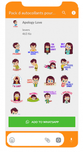 اسکرین شات برنامه 💕 New Love Stickers 2020 for Whatsapp 💕 1