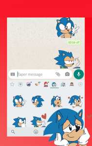 اسکرین شات برنامه 🔥 Sonic Stickers for Whatsapp 2020 1