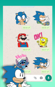 اسکرین شات برنامه 🔥 Sonic Stickers for Whatsapp 2020 2
