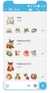 اسکرین شات برنامه WAStickerApps OWL for WhatsApp 1