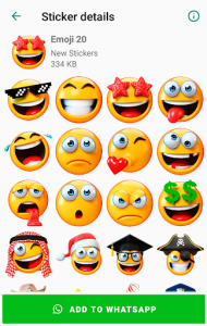 اسکرین شات برنامه WAStickerApps Emoji Stickers 😂 2