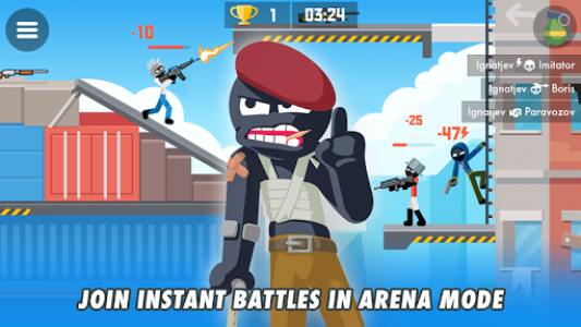 اسکرین شات بازی Stickman Combats: Multiplayer Stick Battle Shooter 1