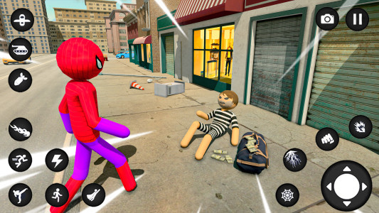 اسکرین شات 4 بازی Spider Stickman Rope Hero Game