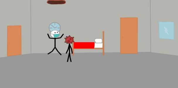 اسکرین شات بازی Stickman Escape Hospital Virus 1