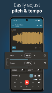 اسکرین شات 1 برنامه Up Tempo: Pitch, Speed Changer