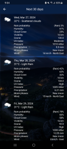اسکرین شات 6 برنامه Weather Real-time Forecast