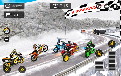 اسکرین شات 1 برنامه Snow Mountain Bike Racing Game