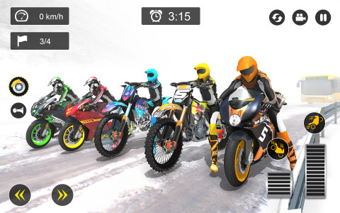 اسکرین شات 5 برنامه Snow Mountain Bike Racing Game