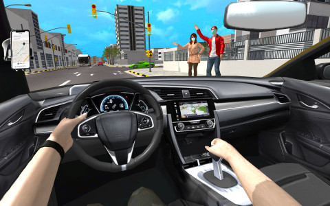 اسکرین شات برنامه Open World Taxi Sim 2023 4