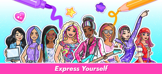 اسکرین شات 5 برنامه Barbie Color Creations