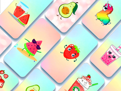 اسکرین شات برنامه Strawberry backgrounds - Cute kawaii wallpapers 3
