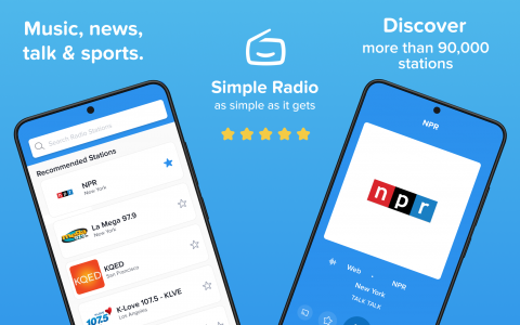 اسکرین شات 1 برنامه Simple Radio: Live AM FM Radio