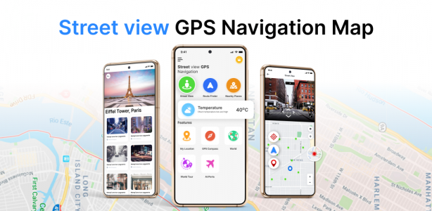 اسکرین شات برنامه Street View GPS Navigation Map 1