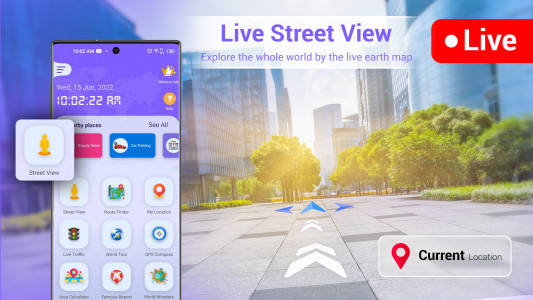 اسکرین شات برنامه Street View GPS Map Navigation 1