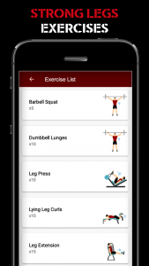 اسکرین شات برنامه Gym Workout Legs Training App 6