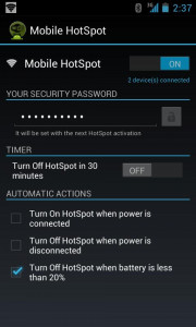 اسکرین شات برنامه Mobile HotSpot 1