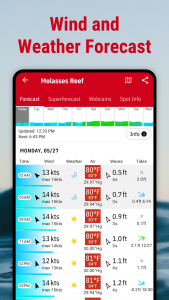 اسکرین شات 3 برنامه Windfinder: Wind & Weather map