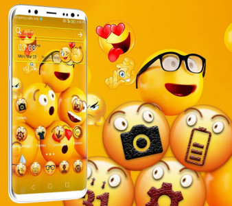 اسکرین شات برنامه Cool Emoji Launcher Theme 2