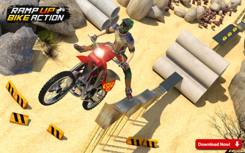 اسکرین شات برنامه Stuntman Mega Bike Ramp Car Game 4