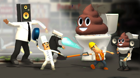 اسکرین شات 1 بازی War Job: Toilet Battle