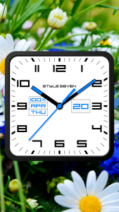اسکرین شات 2 برنامه Square Analog Clock-7