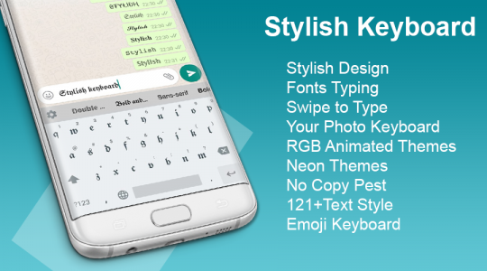 اسکرین شات 1 برنامه Stylish Keyboard-Fonts & Theme