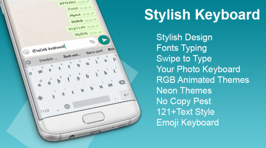 اسکرین شات برنامه Stylish Keyboard-Fonts & Theme 1