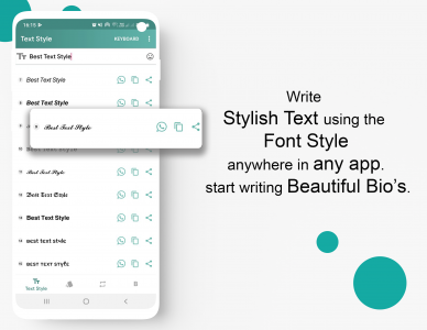 اسکرین شات 1 برنامه Stylish Text - Font Keyboard