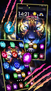 اسکرین شات برنامه Neon, Colorful, Tiger Themes & Wallpapers 3