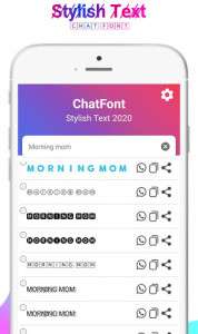 اسکرین شات برنامه Stylish Text 2021: Fancy Text Generator, ChatFont 3