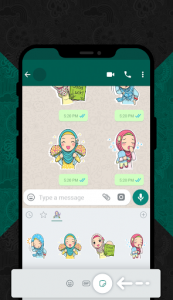 اسکرین شات برنامه Cute Hijab Islamic Stickers for WhatsApp 3