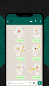 اسکرین شات برنامه Cute Hijab Islamic Stickers for WhatsApp 6