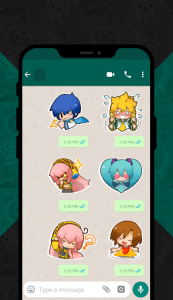 اسکرین شات برنامه Hatsune Stickers for WhatsApp (WAStickerApps) 6
