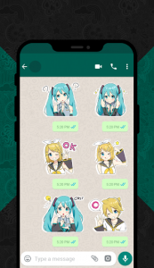 اسکرین شات برنامه Hatsune Stickers for WhatsApp (WAStickerApps) 4