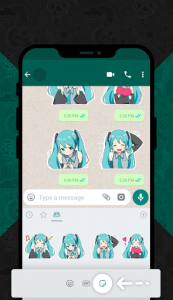 اسکرین شات برنامه Hatsune Stickers for WhatsApp (WAStickerApps) 3