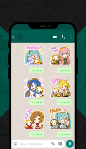 اسکرین شات برنامه Hatsune Stickers for WhatsApp (WAStickerApps) 5