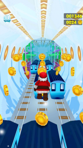 اسکرین شات برنامه Subway Santa Runner Santa Rush Adventure 2