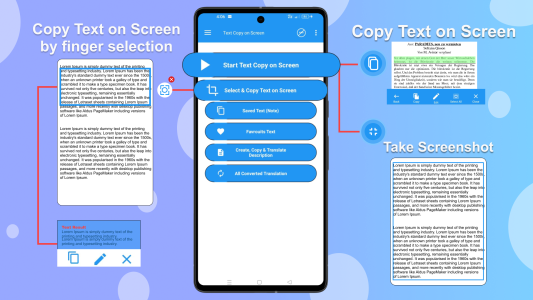 اسکرین شات 1 برنامه Copy Text on Screen