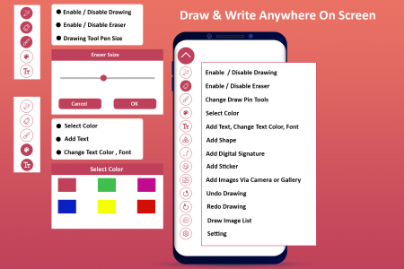 اسکرین شات 1 برنامه Draw & Write Anywhere  Screen
