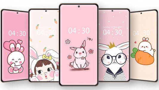 اسکرین شات 4 برنامه Cute Rabbit Wallpaper HD
