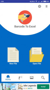 اسکرین شات برنامه Barcode To Excel - Barcode & QR Code Scanner 1
