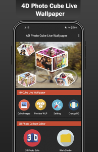 اسکرین شات 1 برنامه 4D Photo Cube Live Wallpaper