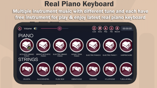 اسکرین شات 3 برنامه Real Piano-Piano Keyboard