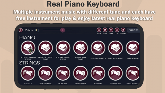 اسکرین شات برنامه Real Piano-Piano Keyboard 3