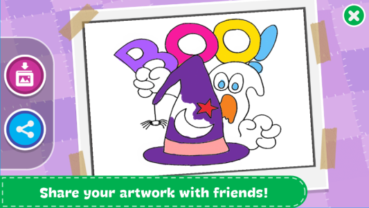 اسکرین شات 6 برنامه Halloween Coloring Book