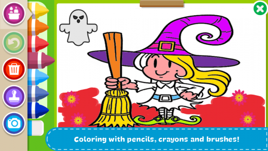 اسکرین شات برنامه Halloween Coloring Book 2