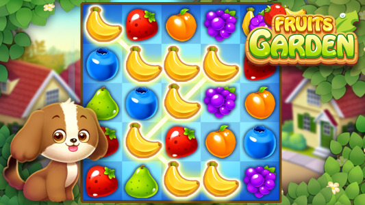 اسکرین شات 1 بازی Fruits Garden : Merge Puzzle