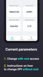 اسکرین شات برنامه Screen Resolution DPI Changer 5