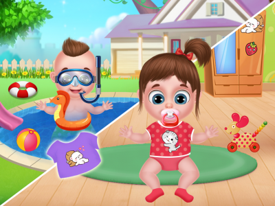 اسکرین شات بازی Twins babysitter daycare games 2